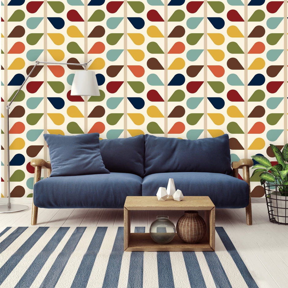 Mid Century Modern Wallpaper Peel and Stick Wall Paper Murals – Mid ...