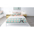 50s Nostalgic Atomic Cat Mid Century Modern Aqua, Coral Pink Peach, Kitschy Mid Century Modern  Duvet Cover - Mid Century Modern Gal