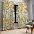 Folk Art, Modern Danish Hygge, Scandinavian, Norwegian, Bird, Floral, Yellow, Orange, Green, Window Curtains (1 Piece) - Mid Century Modern Gal
