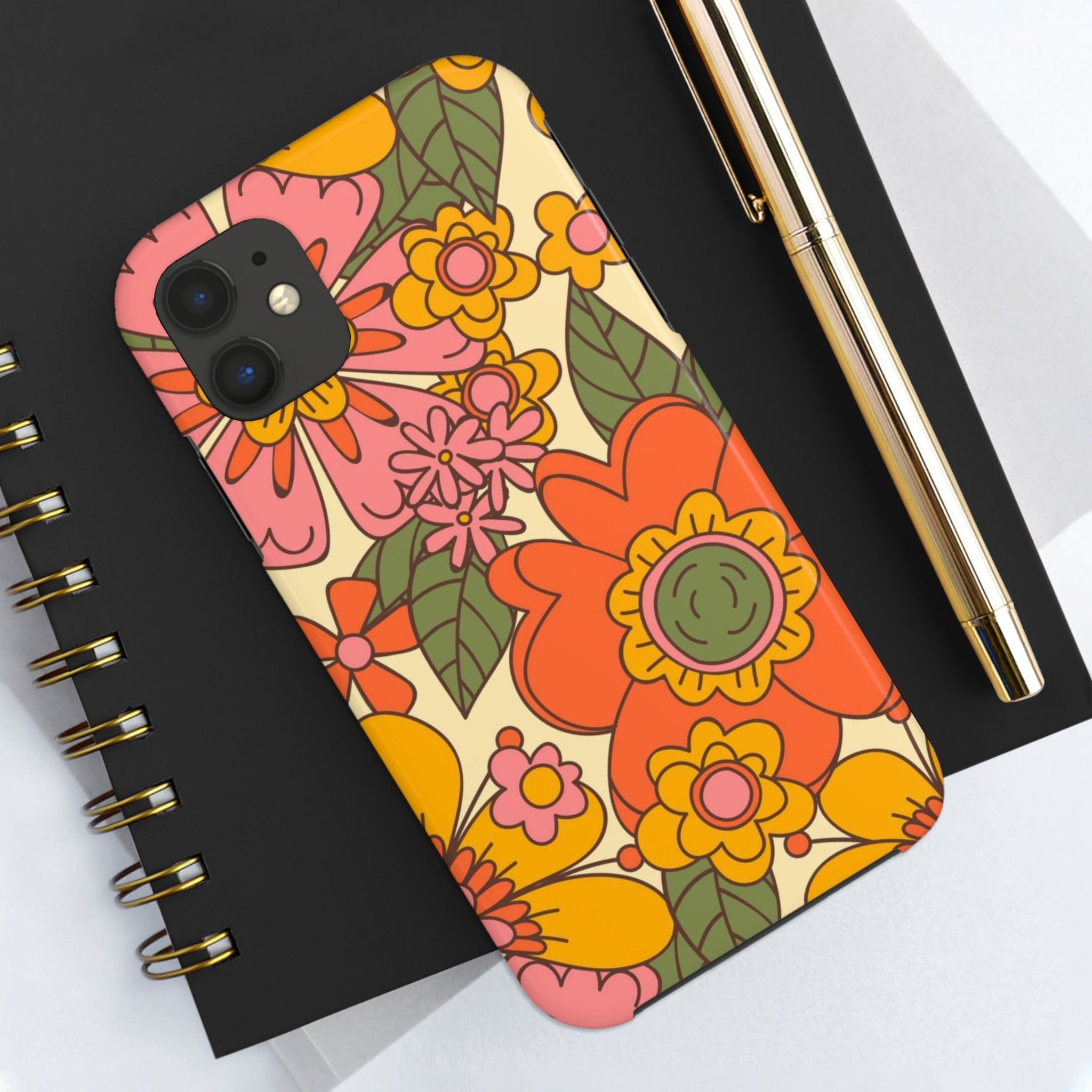 Groovy Retro Flower Power Vintage Inspired Pattern Smart Phones Tough Phone Cases Phone Case iPhone 11