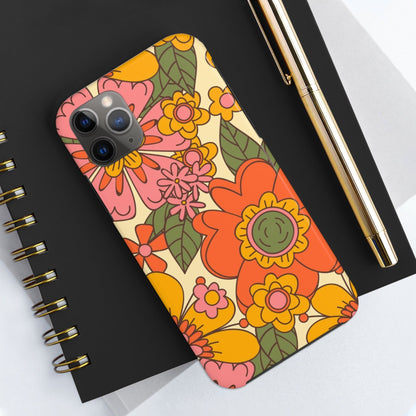 Groovy Retro Flower Power Vintage Inspired Pattern Smart Phones Tough Phone Cases Phone Case iPhone 11 Pro Max