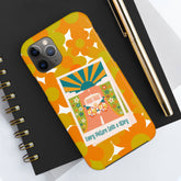 Retro Phone Case, Orange Flower Power, Polariod Picture, Mod Smart Phone Tough Phone Cases Phone Case iPhone 11 Pro