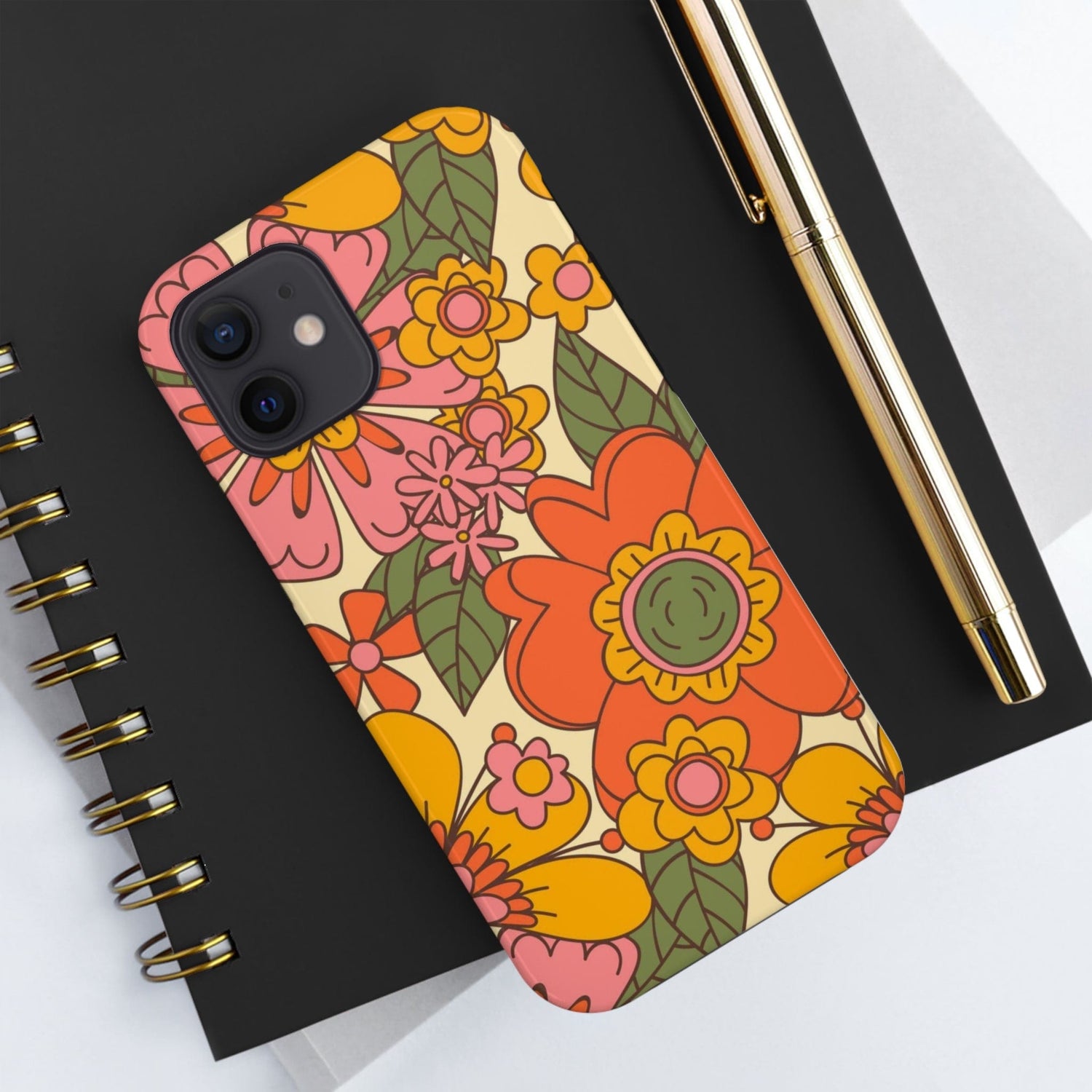 Groovy Retro Flower Power Vintage Inspired Pattern Smart Phones Tough Phone Cases Groovy Retro Flower Power Vintage Inspired Pattern Smart Phones Tough Phone Cases