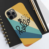 Atomic Groovy Cat, Retro, Kitschy, Hello Starburst, Mid Mod Smart Phone Tough Phone Cases Phone Case iPhone 12 Pro Max