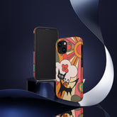 Atomic Cat, Retro Sunburst, Groovy Mod Smart Phone Tough Phone Cases Phone Case iPhone 13 Mini Mid Century Modern Gal