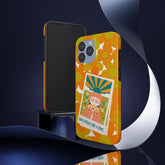 Retro Phone Case, Orange Flower Power, Polariod Picture, Mod Smart Phone Tough Phone Cases Phone Case iPhone 13 Pro Max Mid Century Modern Gal