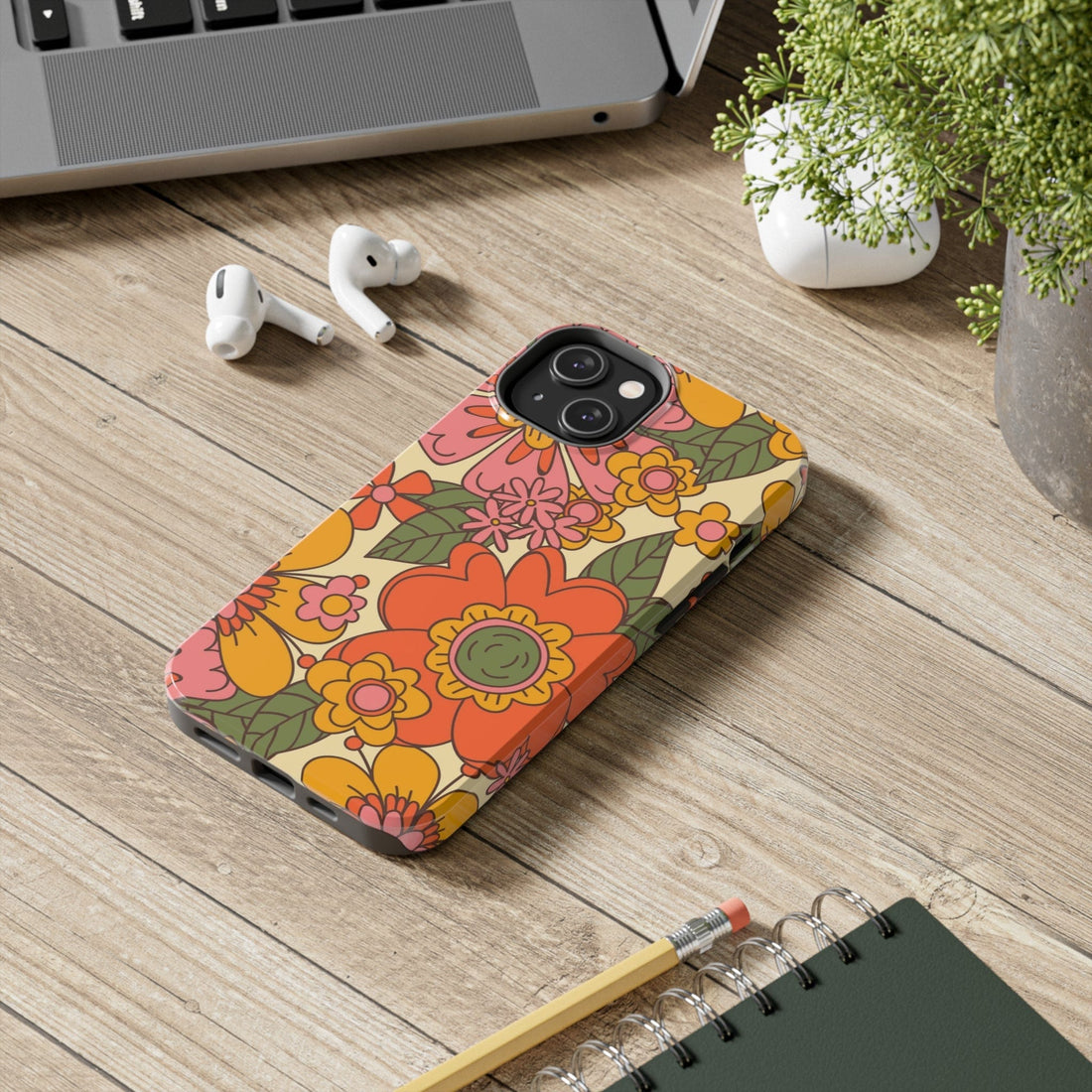 Groovy Retro Flower Power Vintage Inspired Pattern Smart Phones Tough Phone Cases Phone Case iPhone 14