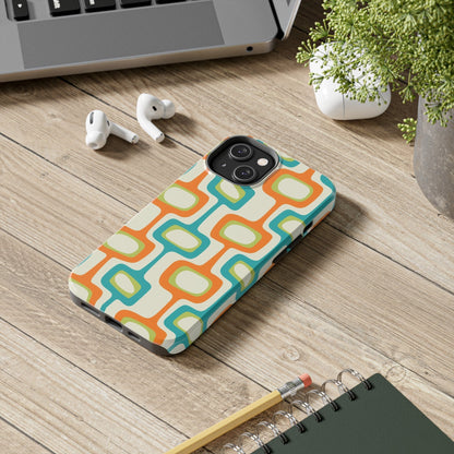 Mid Century Modern Groovy Googie Design, Colorful Smart Phone Touch Cases Phone Case iPhone 14