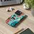 Atomic Kittie, Mid Century Modern Geometric Amoeba Retro Smart PhoneTough Phone Cases Phone Case iPhone 14 Pro