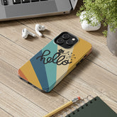 Atomic Groovy Cat, Retro, Kitschy, Hello Starburst, Mid Mod Smart Phone Tough Phone Cases Phone Case iPhone 14 Pro Max Mid Century Modern Gal