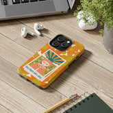 Retro Phone Case, Orange Flower Power, Polariod Picture, Mod Smart Phone Tough Phone Cases Phone Case iPhone 14 Pro