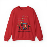 Atomic Cat Christmas Sweater, Have Yourself A Very Kitschy Christmas Cozy Loose Fit, Sweatshirt Sweatshirt M / Red Mid Century Modern Gal