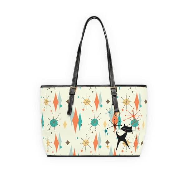 Mid Century Atomic Franciscan Pattern, Atomic Cat, Retro Mod Shoulder Bag