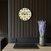 Mid Century Modern Atomic Fransican Starburst Retro MCM Acrylic Wall Clock Home Decor