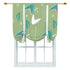 Mid Century Modern Cafe Curtain, Green, Teal, White Boomerange Retro Tie Up curtain Curtains