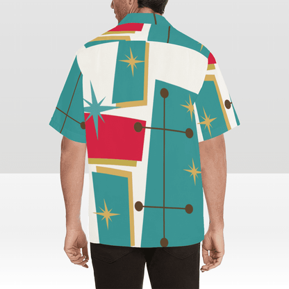 Mid Century Modern Man, Atomic Retro Hawaiin Party Shirts