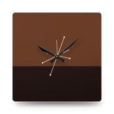 Mid Century Modern, Minimalist Black, Brown, MCM Acrylic Wall Clock Home Decor Mid Century Modern Gal
