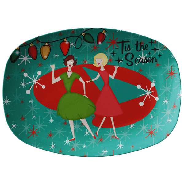 Mid Century Modern Party Platter Gift For Women Couples, Lesbian Christmas Gifts, Retro Party