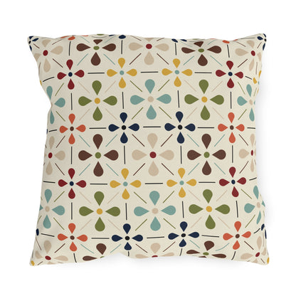 Mid Century Modern Scandi Modern Danish Flower Outdoor Pillows Home Decor