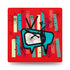 Mid Century Modern TV, Atomic Cat, Kitschy Retro MCM Acrylic Wall Clock Home Decor