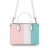 Mid Mod Kitschy Style Retro Typewriter Hand Bag-Shoulder Bag Combo in Pink, Aqua And Blue