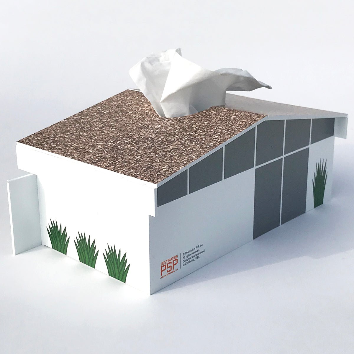 Midcentury Tissue Box Cover - Twin Palms