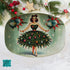 Vintage Holiday Kitsch 50s Mod Gal, Mid Century Modern Christmas Platter - Mid Century Modern Gal