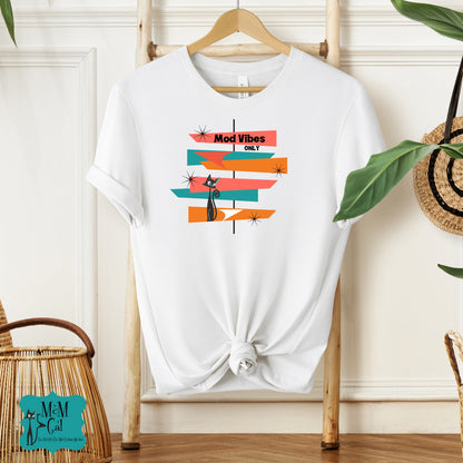 Mod Vibes Only Palm Springs California Modernism Week Swag, Unisex Jersey Tee – Retro Graphic T-Shirt for Trendsetters - Mid Century Modern Gal