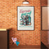Atomic Cat Coffee Bar, Espresso Bar, Coffee Shop Kitchen Wall Art, Black Cat Lover Gifts, Cat Mom, Kitschy Cute Mid Century Modern Art - Mid Century Modern Gal