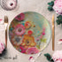 Boho Dinner Plates, Pressed Faux Flowers, Retro Bohemian Hippie Style Dinnerware - Mid Century Modern Gal