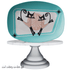 Mid Century Modern Party Platter With Atomic Kitties, Kitschy Retro Dining Plates - Mid Century Modern Gal
