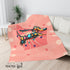 Doxie Dog Blanket, Weiner Dog Lover, Mid Century Modern Coral Pink, Whimsical Mid Century Mod  Dachshund Dog Lover Sherpa Fleece Blanket - Mid Century Modern Gal