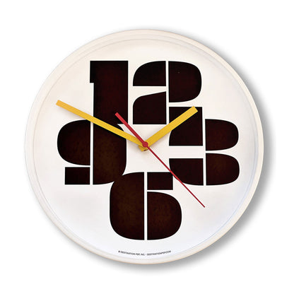 Mod Numbers Wall Clock - Black and White