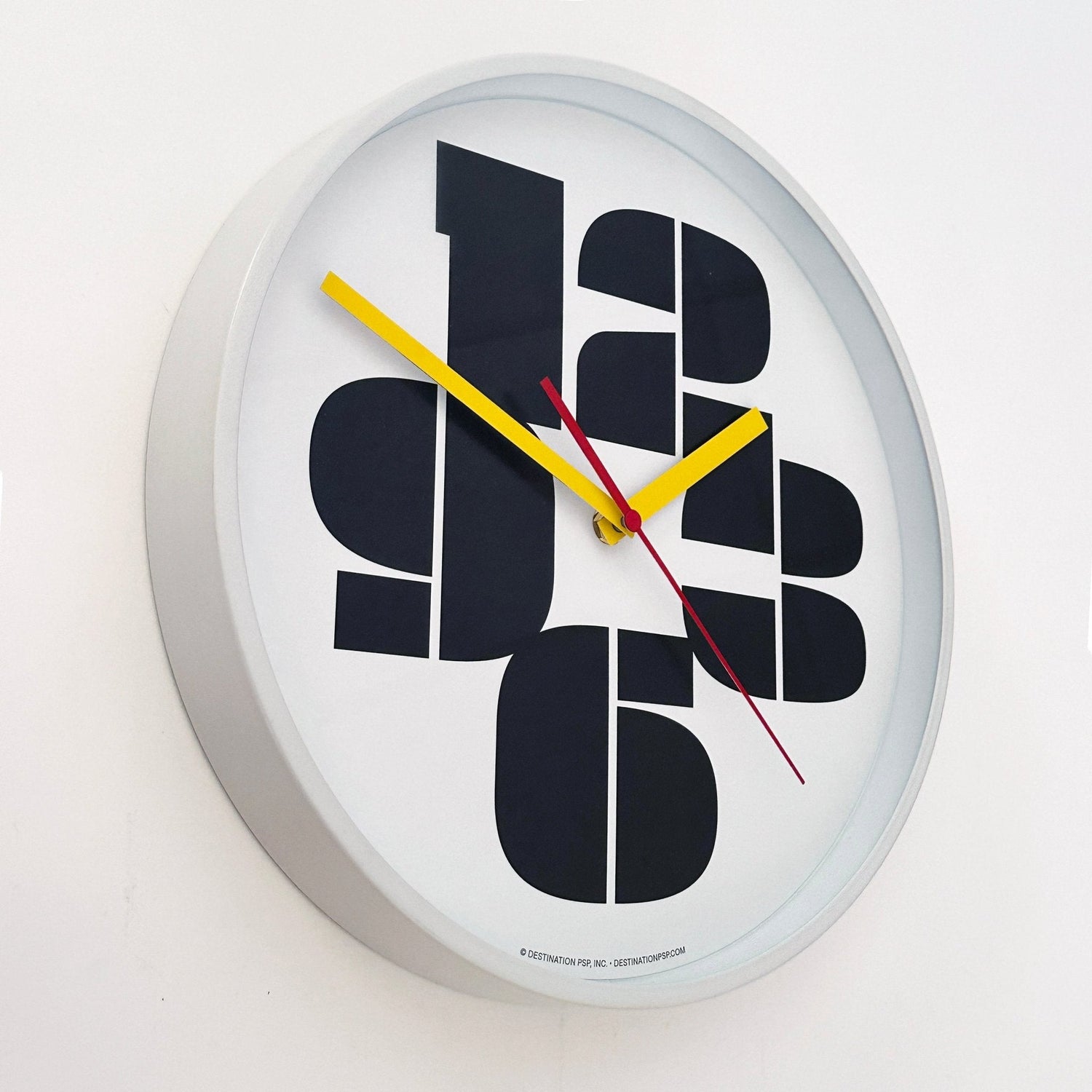 Mod Numbers Wall Clock - Black and White