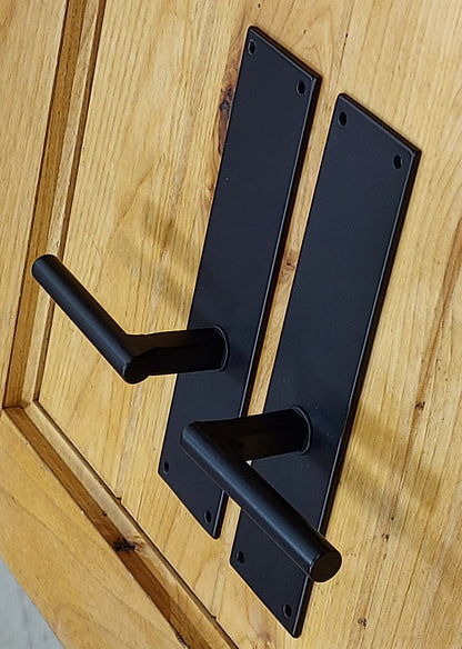 Modern Door Pull - Petite Size 2&quot; x 8&quot; Backplate - Barn Door Handle