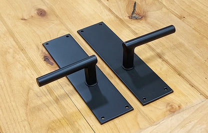 Modern Door Pull - Petite Size 2&quot; x 8&quot; Backplate - Barn Door Handle