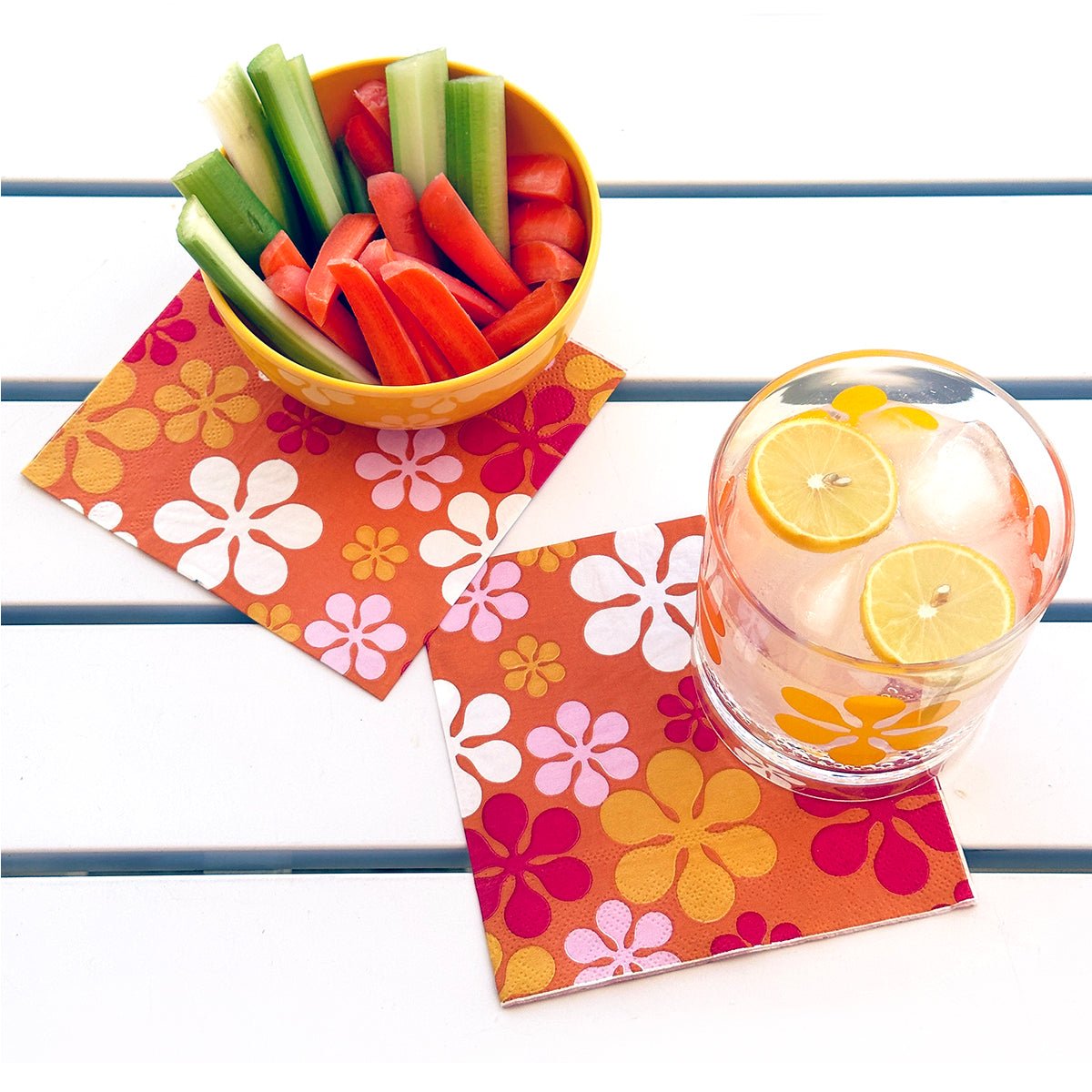 Modfest Orange/Yellow Cocktail Napkins