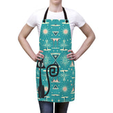 50s Atomic Kitchen Apron, Atomic Cat, Aqua Pink, Cocktail Martini, Mid Century Modern Apron Accessories One Size