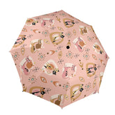 Groovy Mid Mod Vibes Retro Umbrella Rain or Sun One Size / Atomic Kittie Cats Semi-Automatic Foldable Umbrella (Model U12)