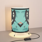 Atomic Cat, Mid Century ModernTripod Lamp, Aqua Blue, Kitschy Reading Lamp Home Decor One size / Black Mid Century Modern Gal