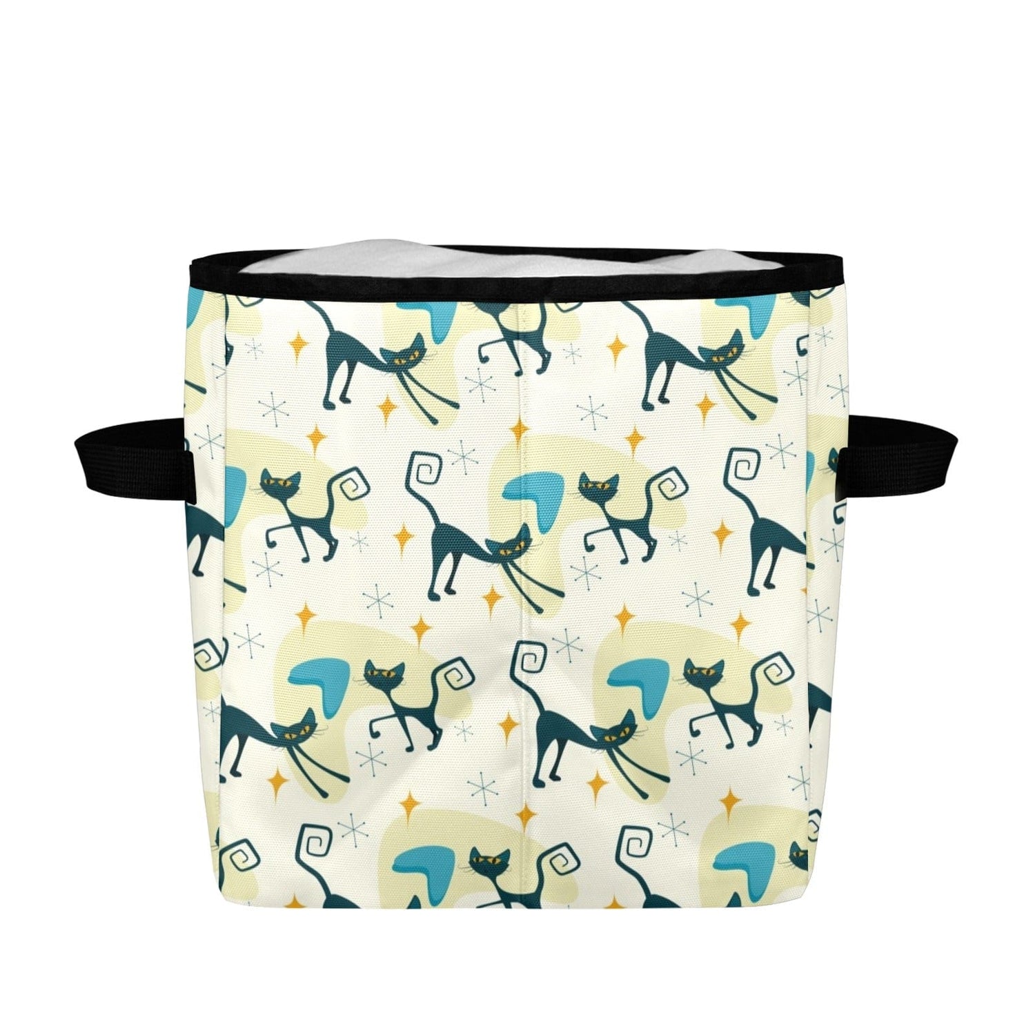 Modern Fabric Storage Bins, For Blankets, Pet Toys, Books, And More One Size / Crazy Cat Boomerangs Quilt Storage Bag