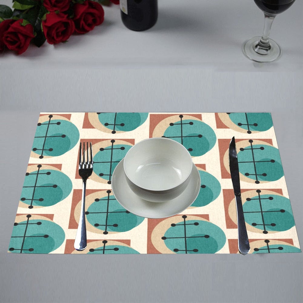 Mid Mod Geometric Retro Table Placemats Placemats One Size