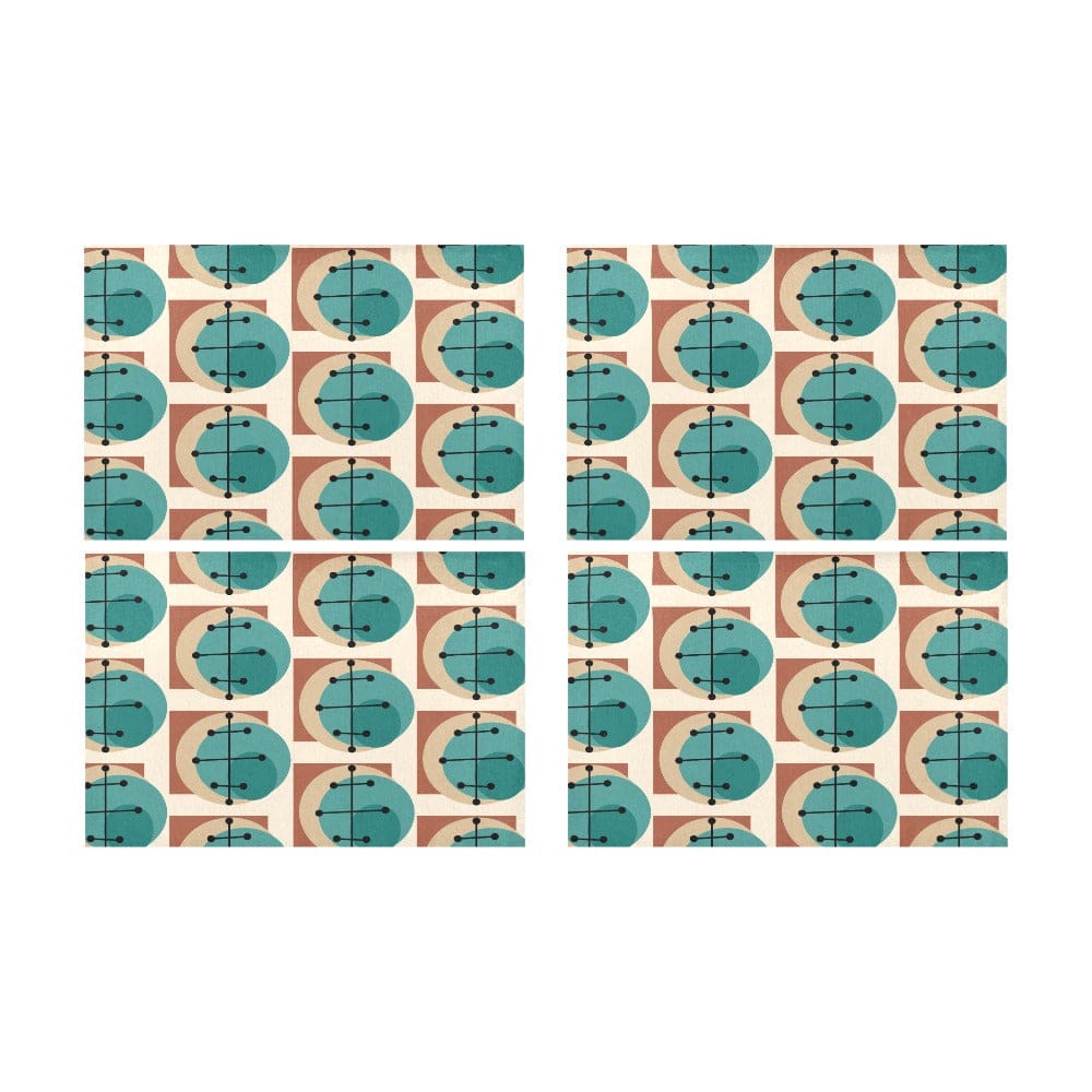 Mid Mod Geometric Retro Table Placemats Placemats One Size