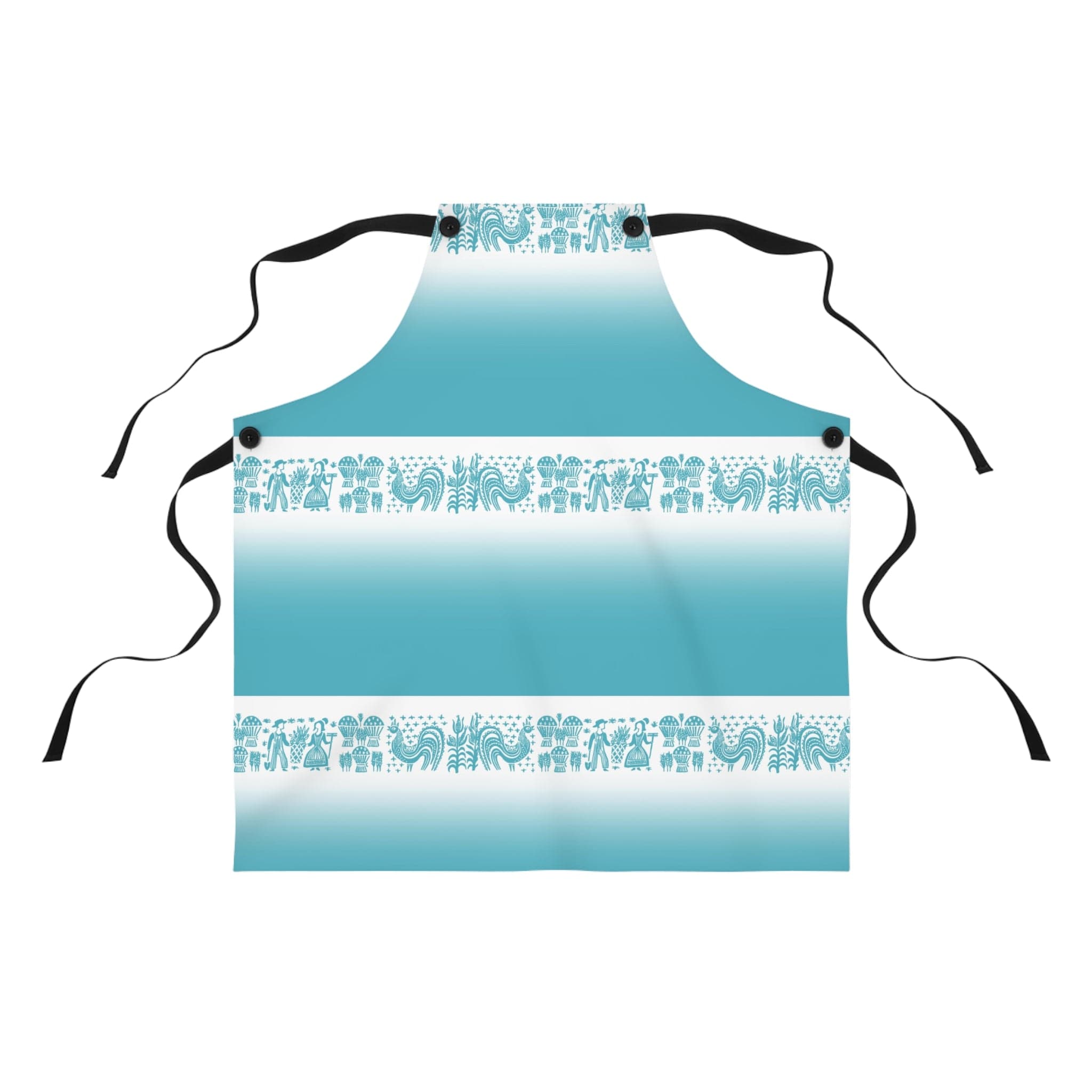 Pyrex Buttermilk Blue, Rooster, Kitsch 50's Retro Kitchen Apron ...