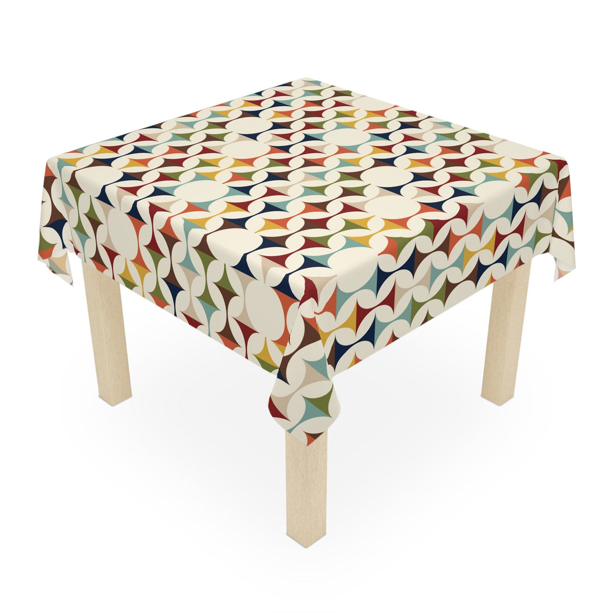 Scandinavian Modern Danish, MCM Retro Tablecloth Home Decor One size / White