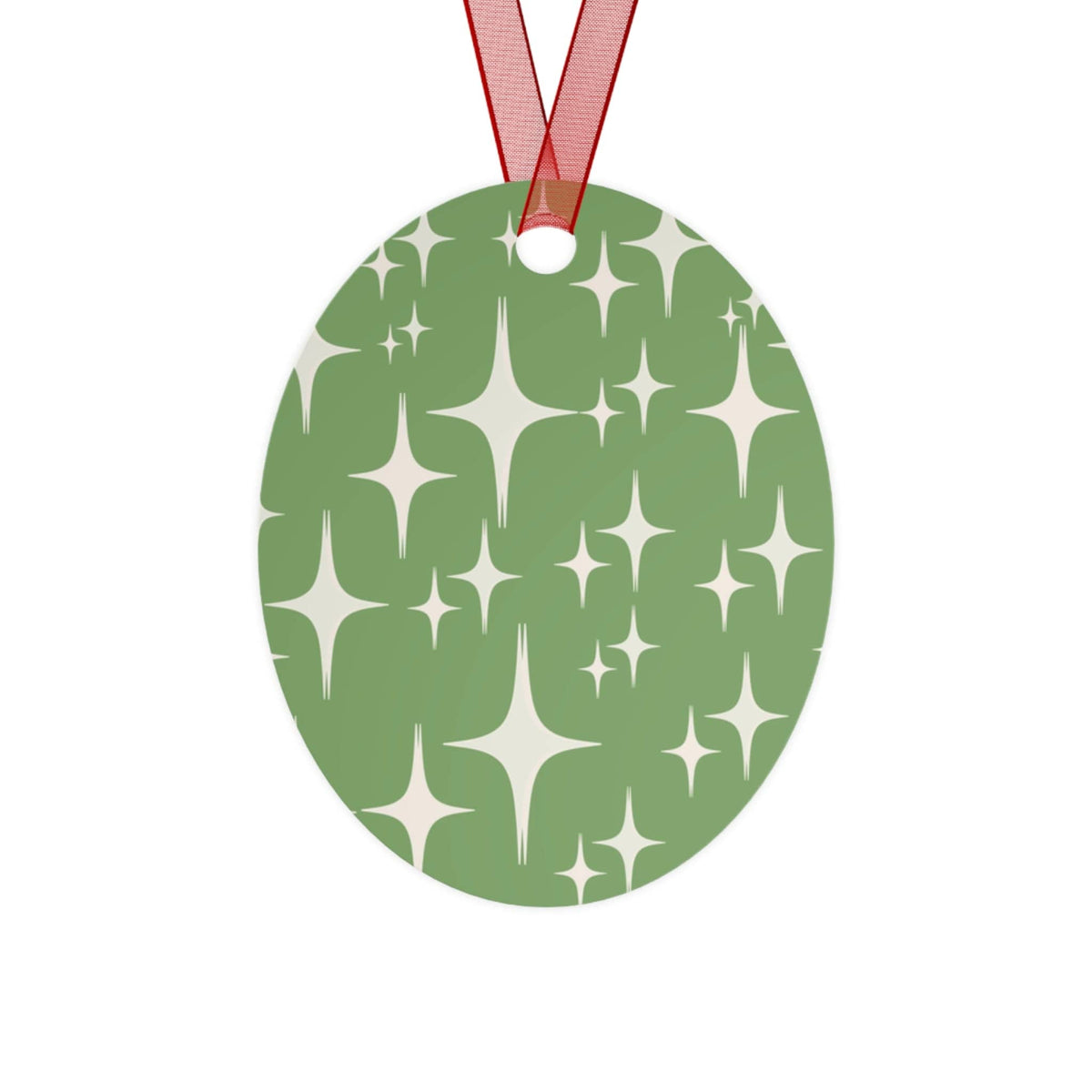 Mid Century Modern Christmas Ornament, Atomic Kitschy Cats, Whimiscal Holiday Kitsch X-Mas Tree Trimmings Home Decor Oval / One Size