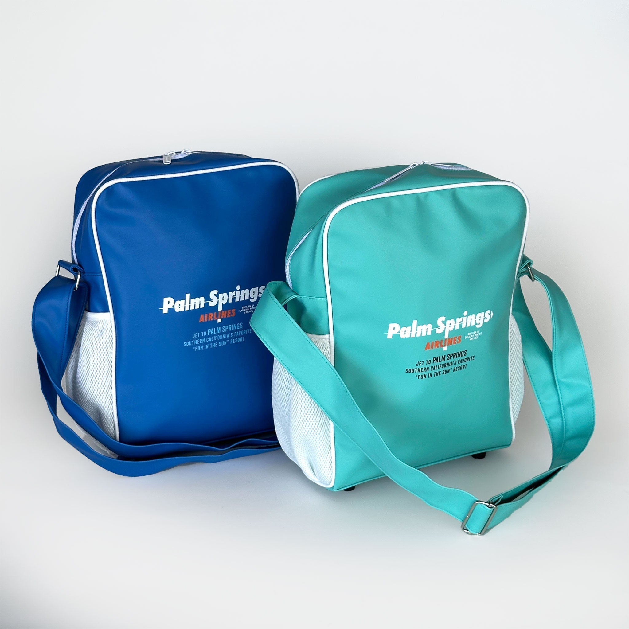 Mid Mod Atomic Aqua Retro Palm Springs Airlines Flight Bag