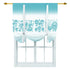 Pyrex Buttermilk Blue, Kitschy 50s Valance Tie Up curtain Curtains