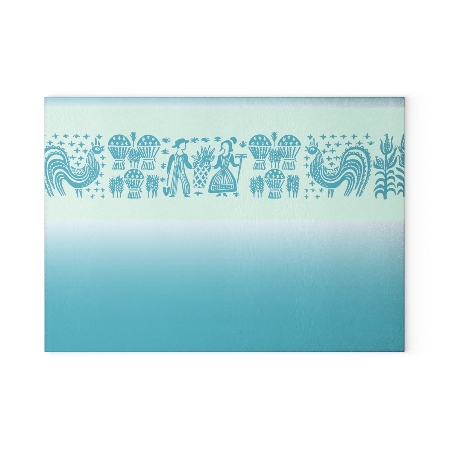 Pyrex Buttermilk Pattern Blue Glass Cutting Board Home Decor