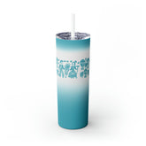 Pyrex Butterprint Skinny Tumbler with Straw, 20oz Mug